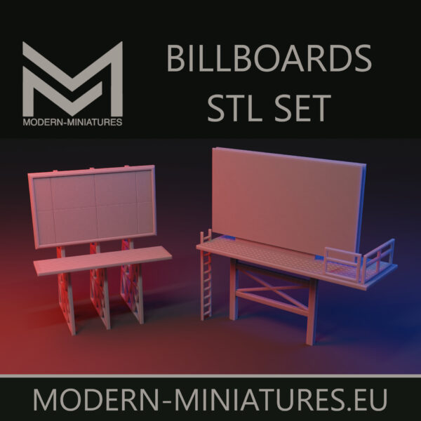 Billboard Set. Two easy print billboards for tabletop [Digital]