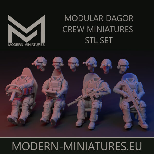 28mm special forces vehicle crew miniatures [Digital]