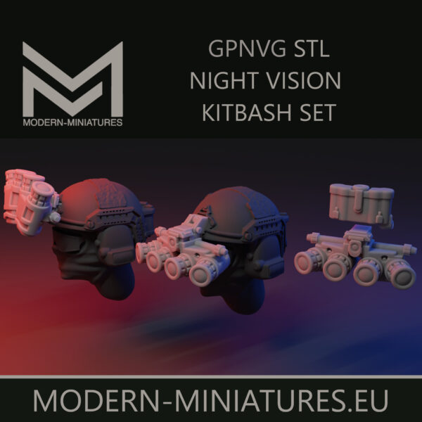 GPNVG Kitbash set. Nightvision goggle for miniatures [Digital]