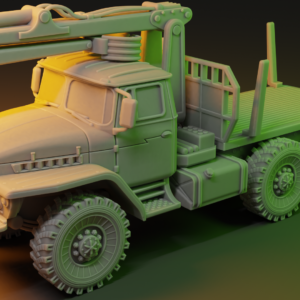 Ural Russian Wood transport truck. Log transporter [Digital]