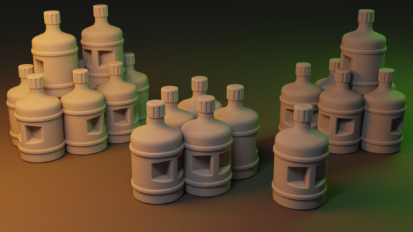 Water Jugs Water supplies, Supply marker. [Digital]